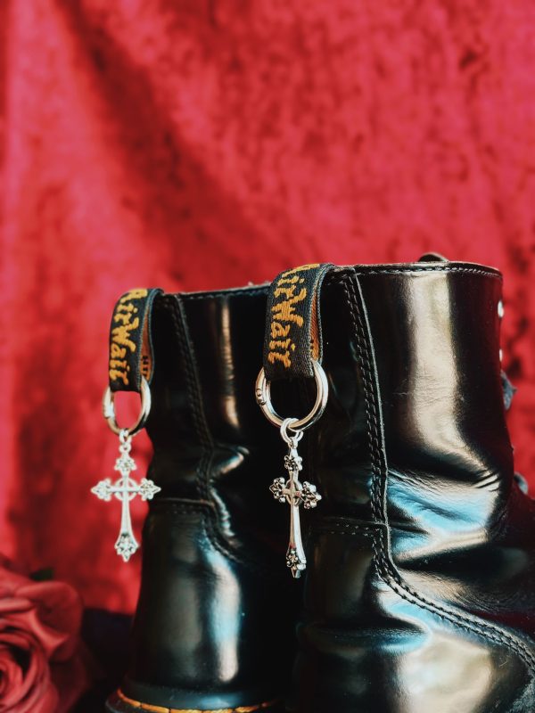 Plain Silver Cross Doc Charms (Mini)