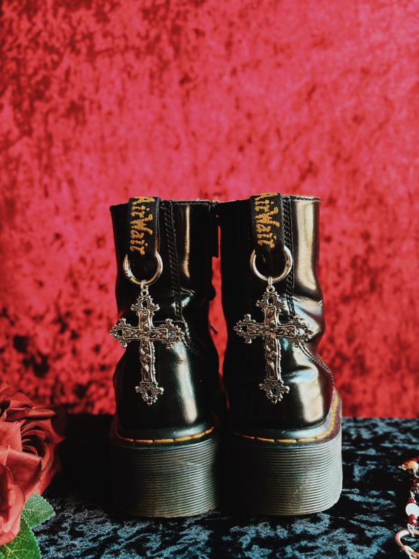 Plain Silver Cross Doc Charms