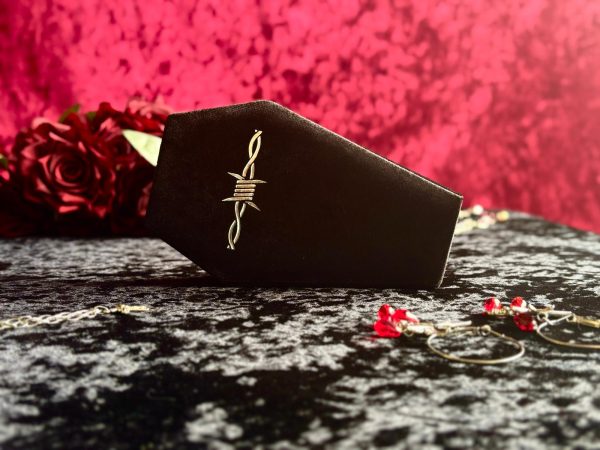 Silver Barbed Wire Coffin Jewellery Box