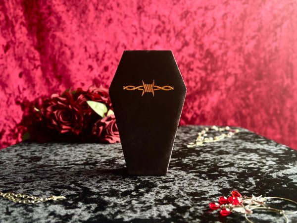 Gold Barbed Wire Coffin Jewellery Box