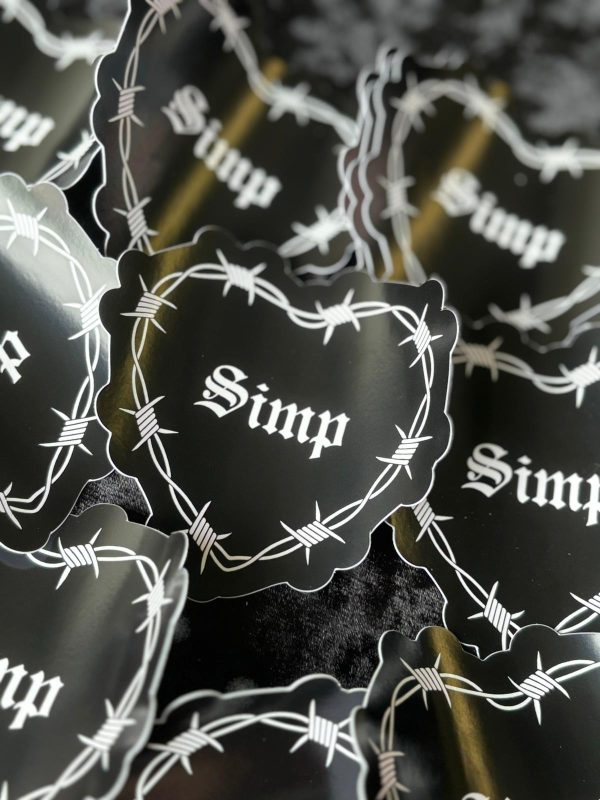 Simp Vinyl Die Cut Heart Sticker (Large)